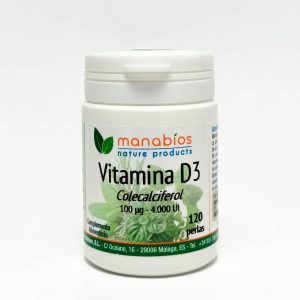 Vitamina D3 120 perlas. Manabios